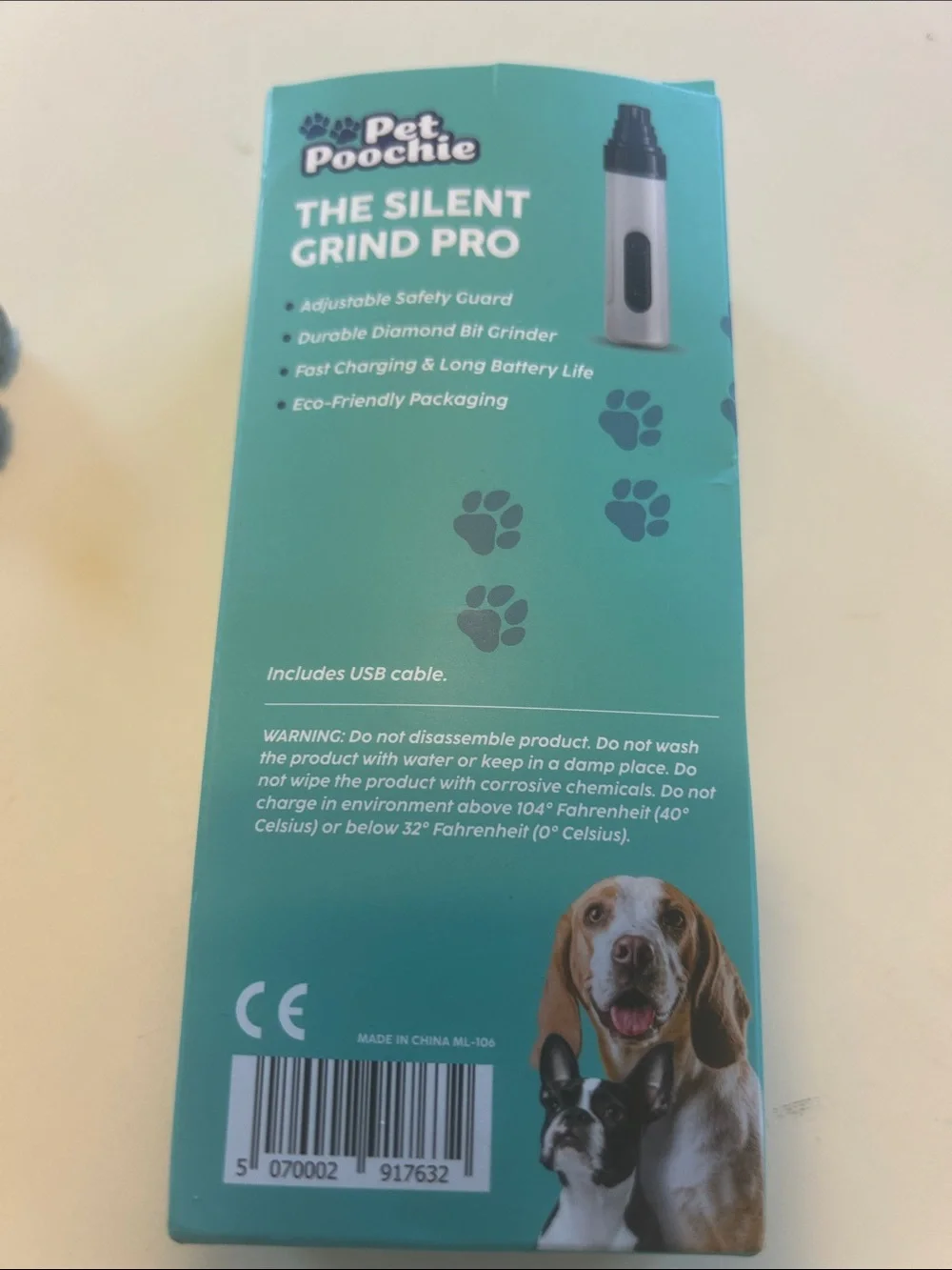The SilentGrind Pro Dog Nail Grinder - Teal/Black